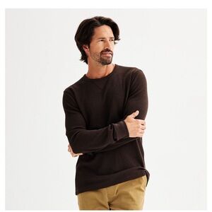 Men's Dark Brown Thermal Tee